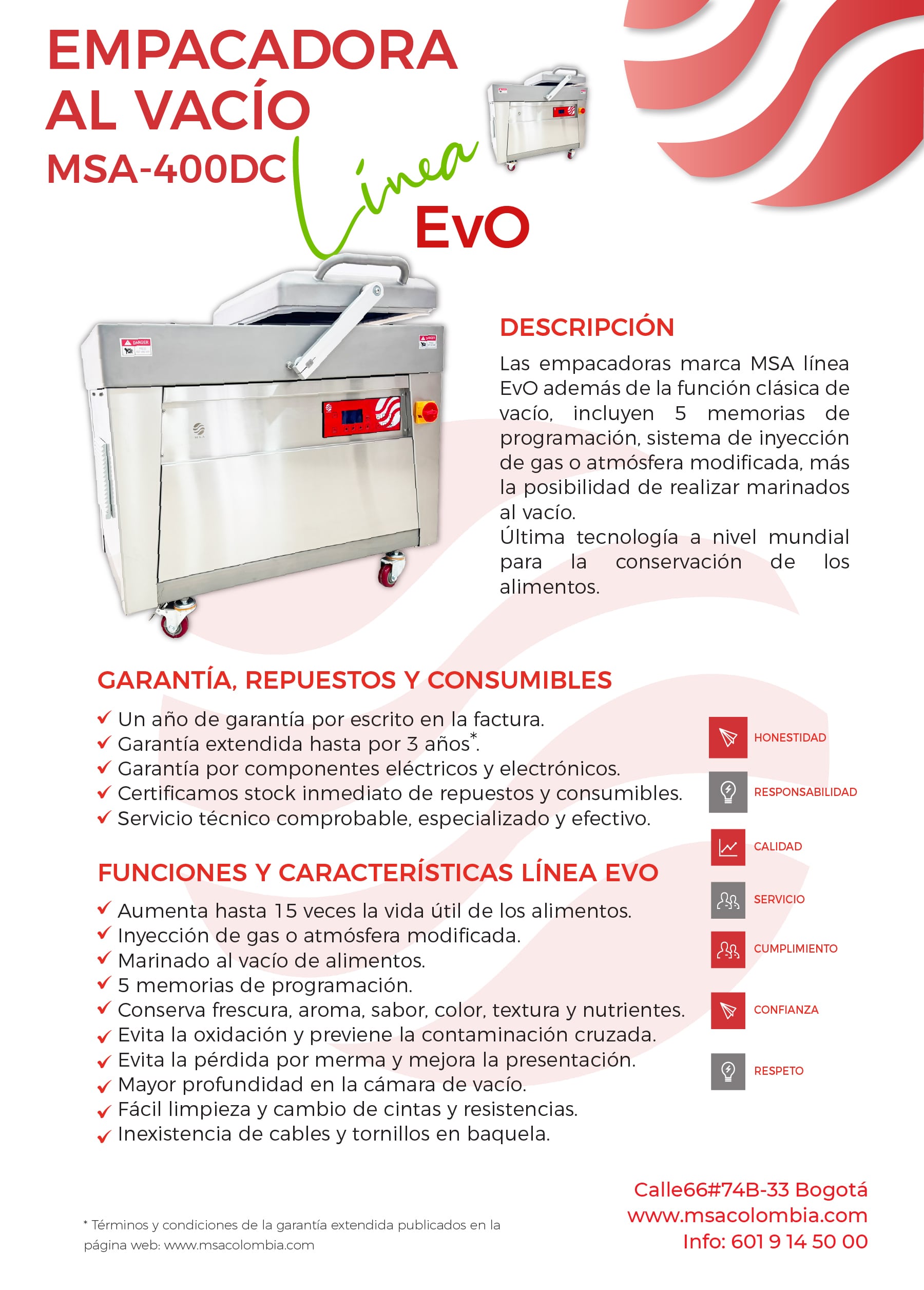 Empacadora al vacío MSA 400 DC Evo - Imagen 2