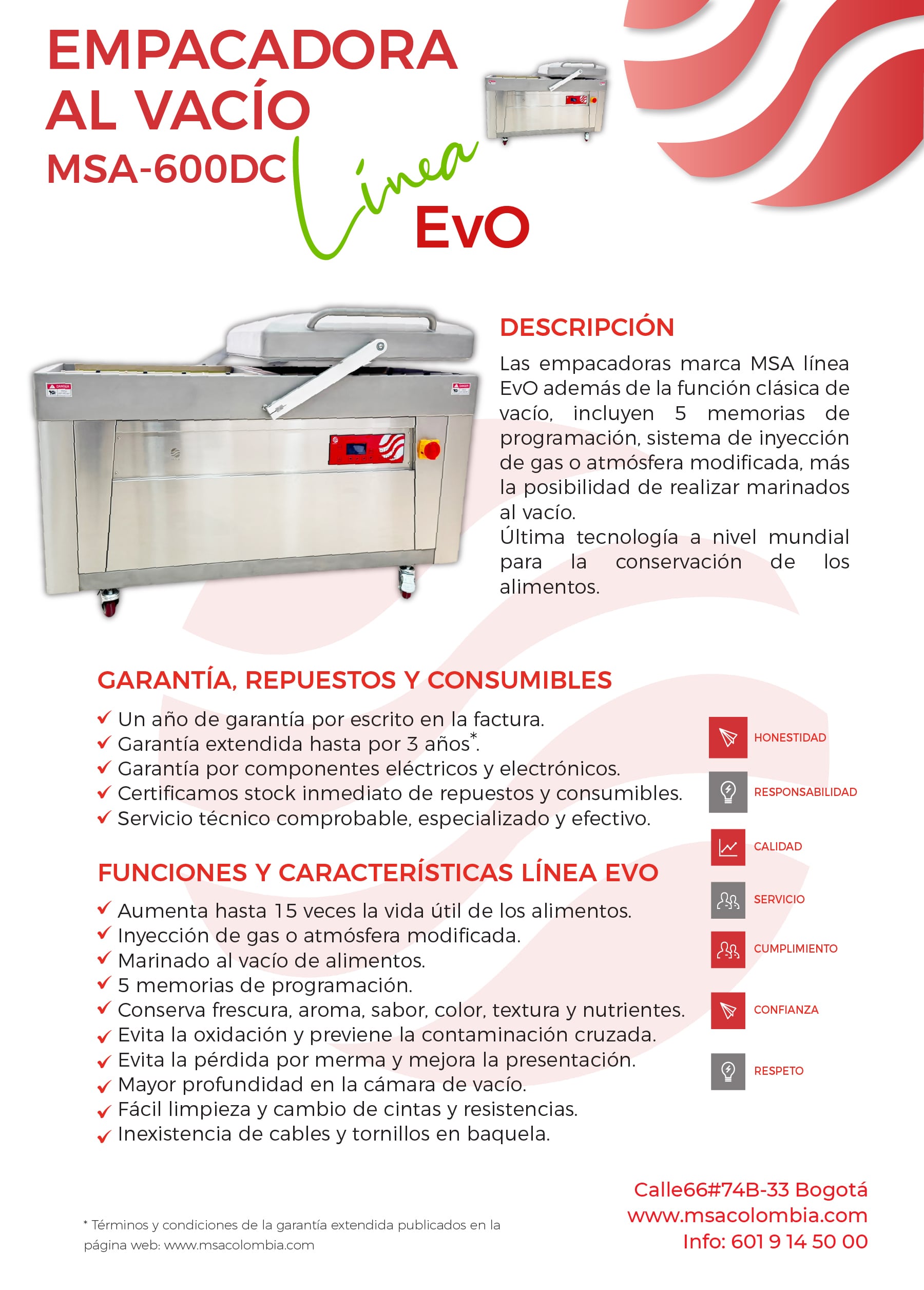 Empacadora al vacío MSA 600 DC Evo - Imagen 2