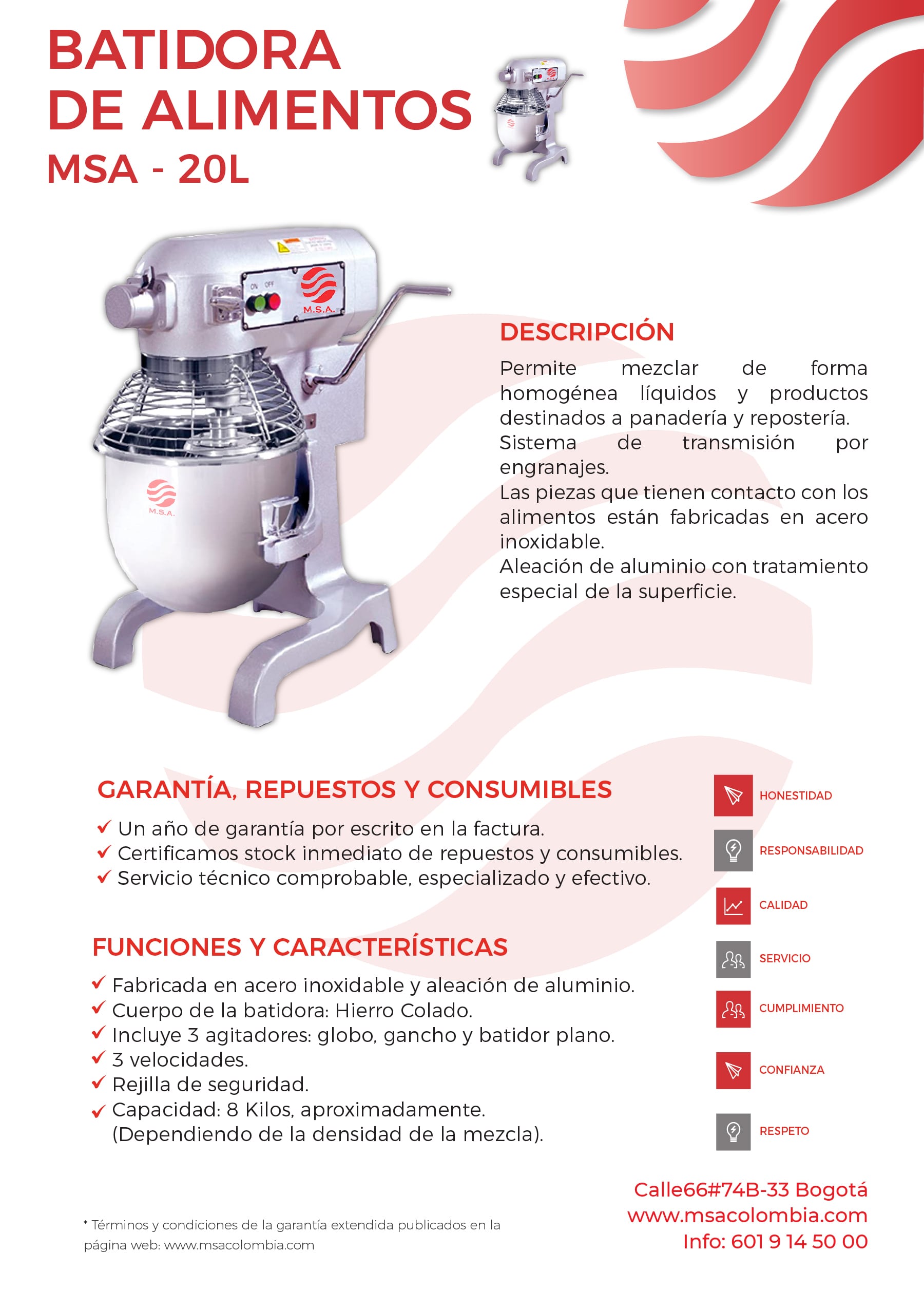 Batidora de alimentos 20L - Imagen 2