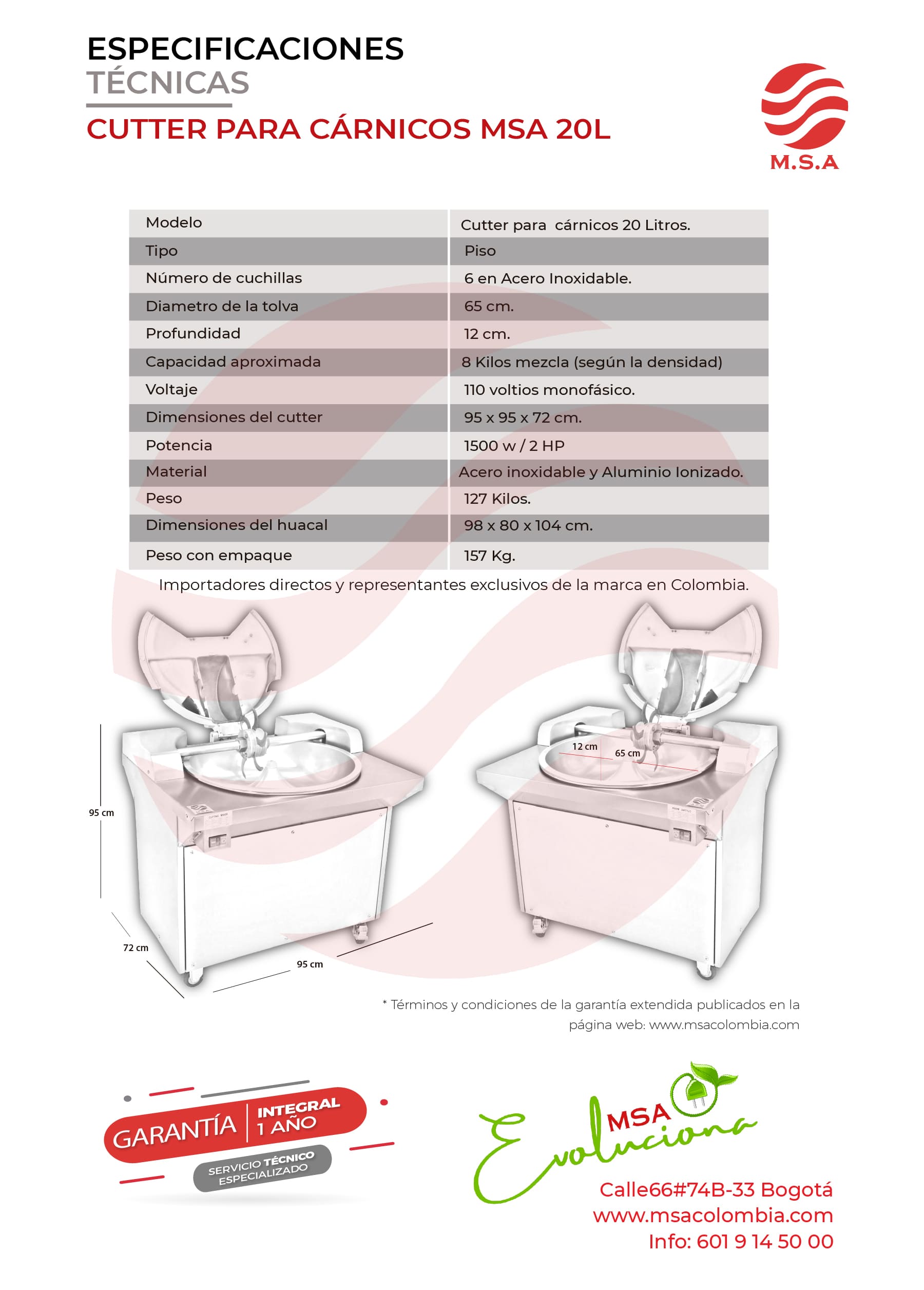 Cutter para cárnicos 20L - Imagen 3