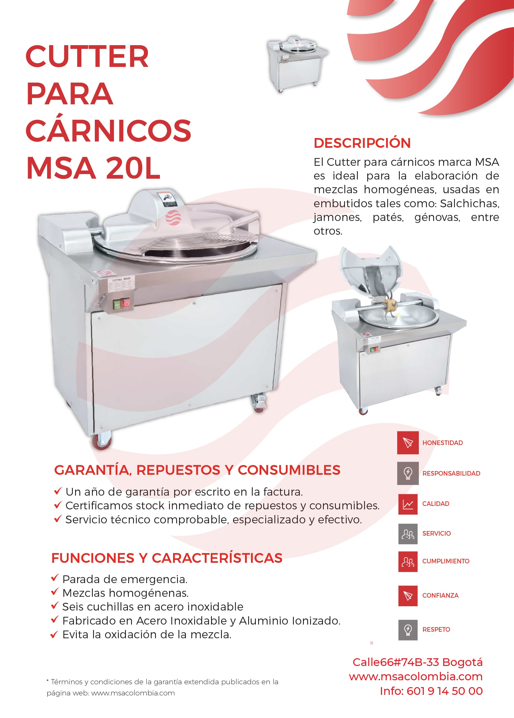 Cutter para cárnicos 20L - Imagen 2