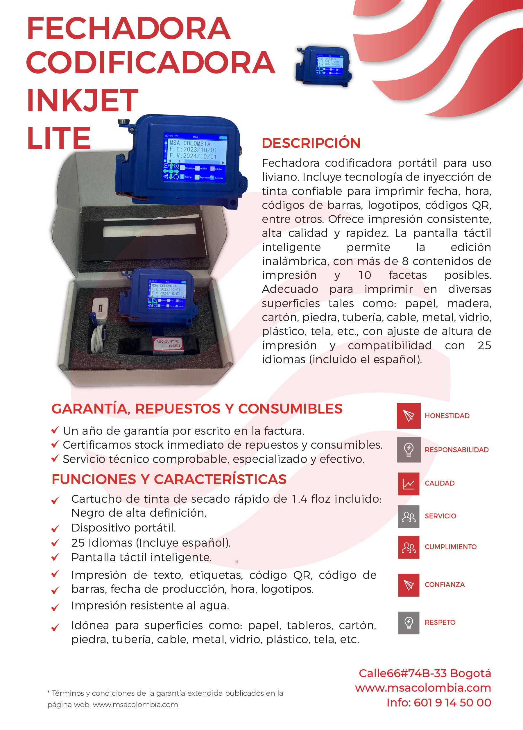 Fechadora codificadora Inkjet Lite - Imagen 2