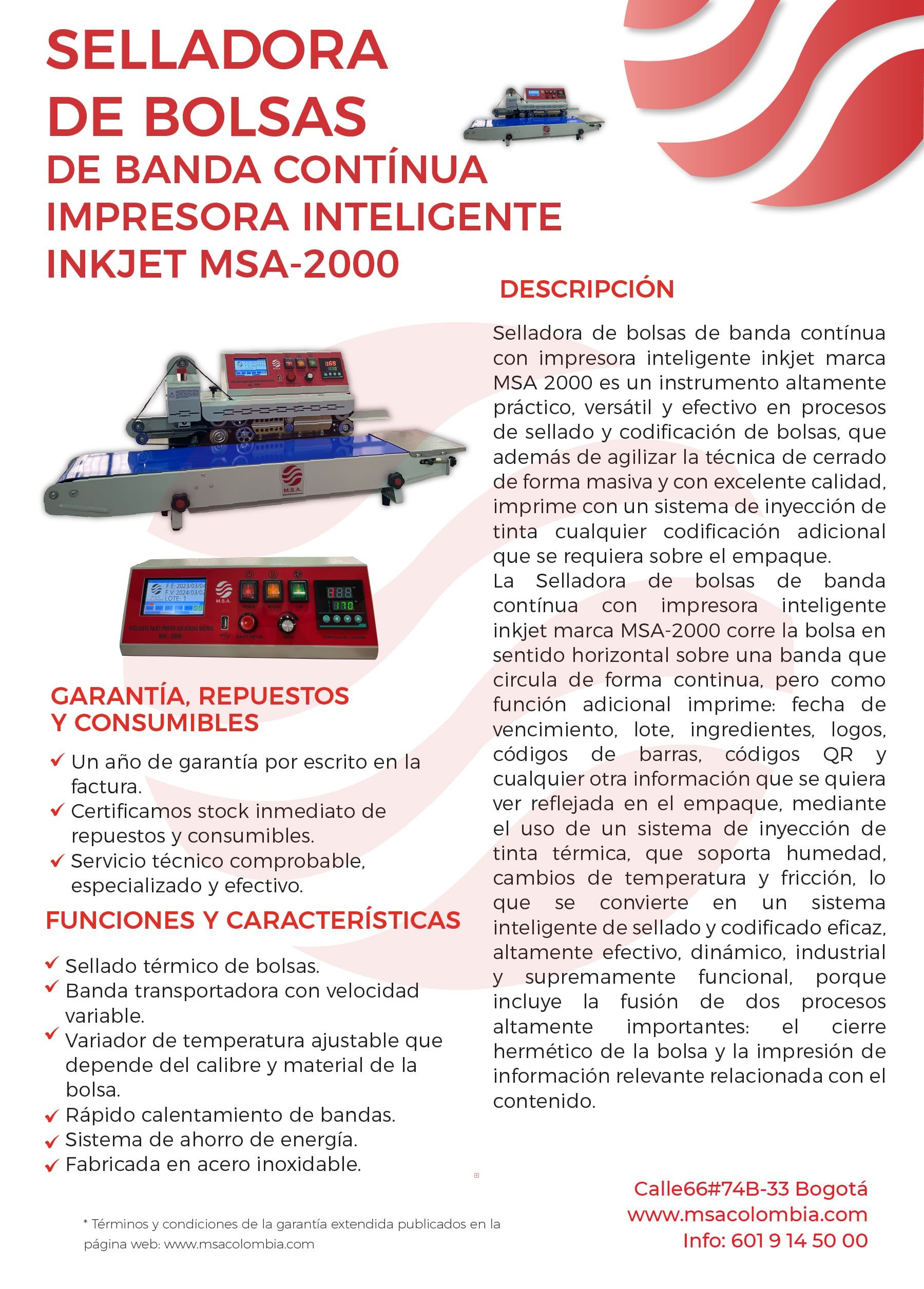 Selladora de bolsas Inkjet - Imagen 2
