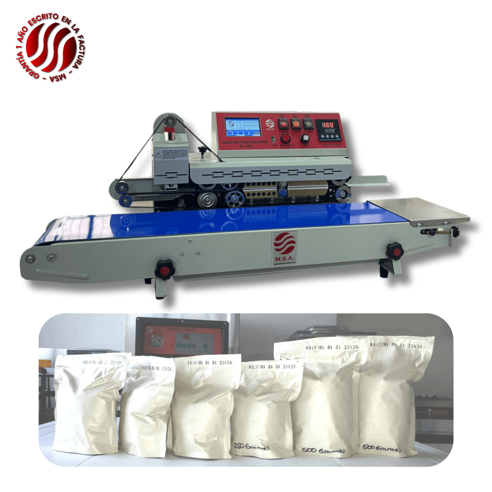 Selladora de bolsas Inkjet